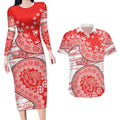 Sydney Swans NAIDOC Week 2026 Couples Matching Long Sleeve Bodycon Dress and Hawaiian Shirt Australian Aboriginal Dot Art Dreamtime Pattern Style
