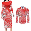 Sydney Swans NAIDOC Week 2026 Couples Matching Long Sleeve Bodycon Dress and Long Sleeve Button Shirt Australian Aboriginal Dot Art Dreamtime Pattern Style