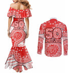 Sydney Swans NAIDOC Week 2026 Couples Matching Mermaid Dress and Long Sleeve Button Shirt Australian Aboriginal Dot Art Dreamtime Pattern Style