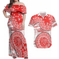 Sydney Swans NAIDOC Week 2026 Couples Matching Off Shoulder Maxi Dress and Hawaiian Shirt Australian Aboriginal Dot Art Dreamtime Pattern Style