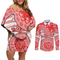 Sydney Swans NAIDOC Week 2026 Couples Matching Off Shoulder Short Dress and Long Sleeve Button Shirt Australian Aboriginal Dot Art Dreamtime Pattern Style