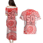Sydney Swans NAIDOC Week 2026 Couples Matching Puletasi and Hawaiian Shirt Australian Aboriginal Dot Art Dreamtime Pattern Style