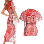Sydney Swans NAIDOC Week 2026 Couples Matching Short Sleeve Bodycon Dress and Hawaiian Shirt Australian Aboriginal Dot Art Dreamtime Pattern Style