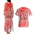 Sydney Swans NAIDOC Week 2026 Couples Matching Tank Maxi Dress and Hawaiian Shirt Australian Aboriginal Dot Art Dreamtime Pattern Style