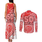 Sydney Swans NAIDOC Week 2026 Couples Matching Tank Maxi Dress and Long Sleeve Button Shirt Australian Aboriginal Dot Art Dreamtime Pattern Style