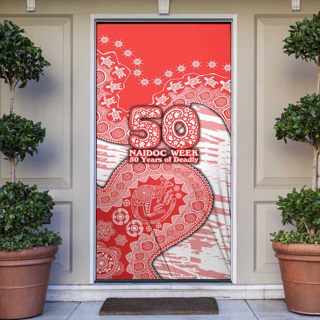 Sydney Swans NAIDOC Week 2026 Door Cover Australian Aboriginal Dot Art Dreamtime Pattern Style
