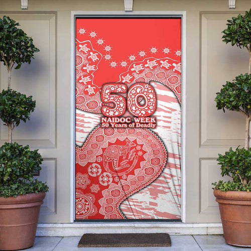 Sydney Swans NAIDOC Week 2026 Door Cover Australian Aboriginal Dot Art Dreamtime Pattern Style