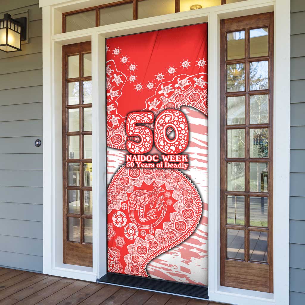 Sydney Swans NAIDOC Week 2026 Door Cover Australian Aboriginal Dot Art Dreamtime Pattern Style