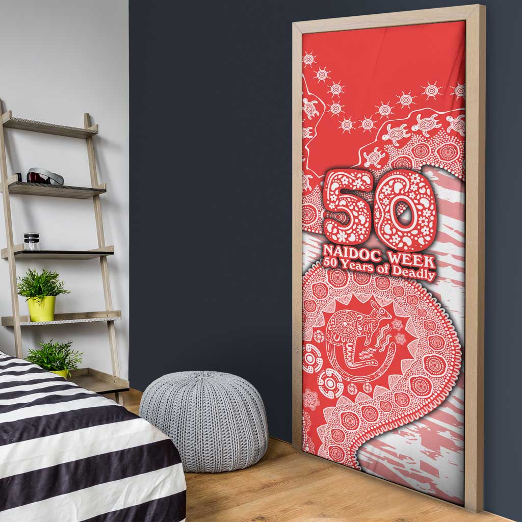 Sydney Swans NAIDOC Week 2026 Door Cover Australian Aboriginal Dot Art Dreamtime Pattern Style