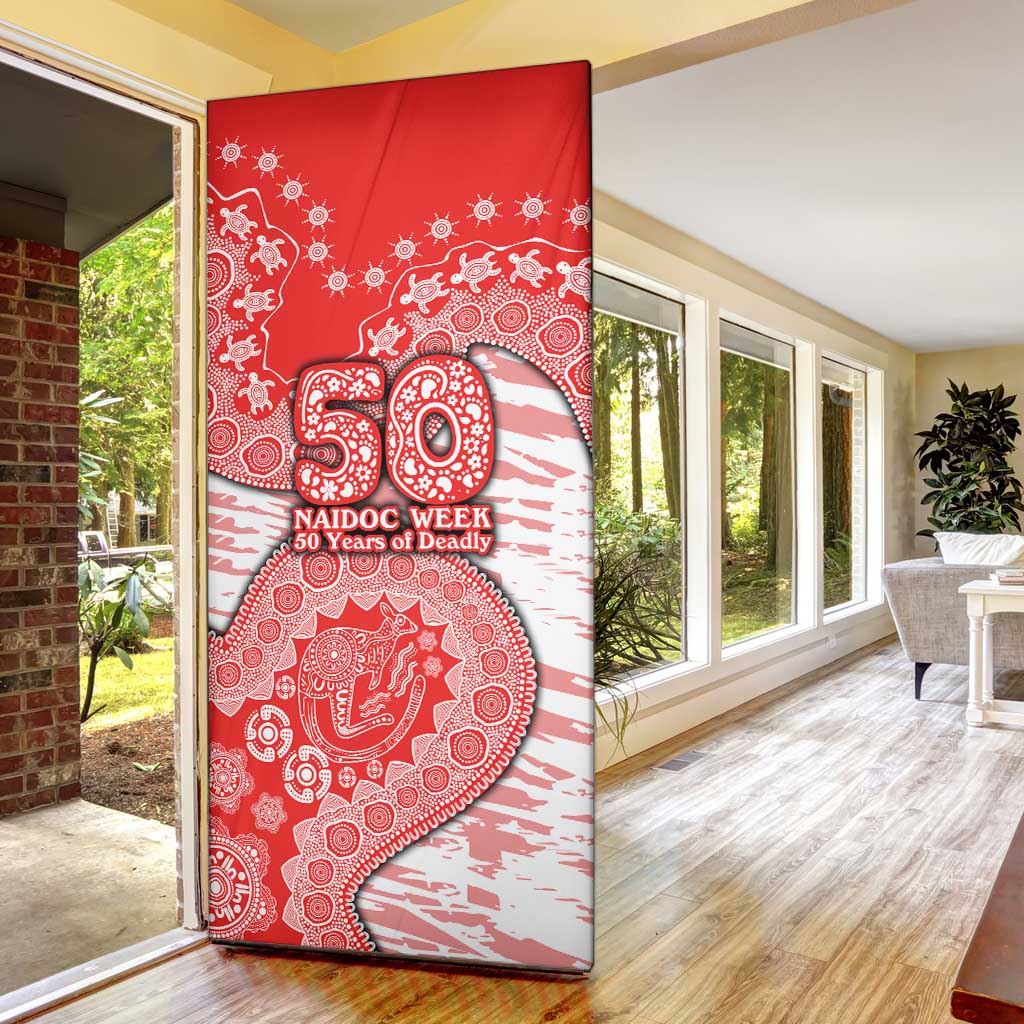 Sydney Swans NAIDOC Week 2026 Door Cover Australian Aboriginal Dot Art Dreamtime Pattern Style