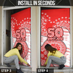 Sydney Swans NAIDOC Week 2026 Door Cover Australian Aboriginal Dot Art Dreamtime Pattern Style