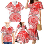 Sydney Swans NAIDOC Week 2026 Family Matching Mermaid Dress and Hawaiian Shirt Australian Aboriginal Dot Art Dreamtime Pattern Style