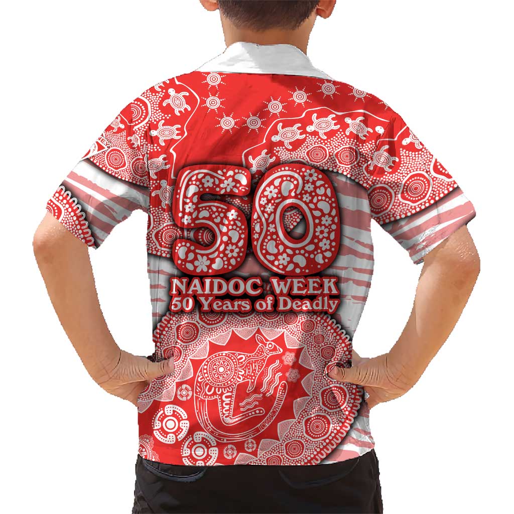 Sydney Swans NAIDOC Week 2026 Family Matching Mermaid Dress and Hawaiian Shirt Australian Aboriginal Dot Art Dreamtime Pattern Style