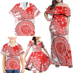 Sydney Swans NAIDOC Week 2026 Family Matching Off Shoulder Maxi Dress and Hawaiian Shirt Australian Aboriginal Dot Art Dreamtime Pattern Style