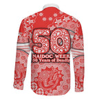 Sydney Swans NAIDOC Week 2026 Family Matching Off Shoulder Maxi Dress and Hawaiian Shirt Australian Aboriginal Dot Art Dreamtime Pattern Style