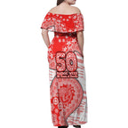 Sydney Swans NAIDOC Week 2026 Family Matching Off Shoulder Maxi Dress and Hawaiian Shirt Australian Aboriginal Dot Art Dreamtime Pattern Style