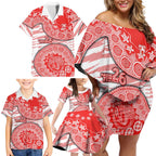 Sydney Swans NAIDOC Week 2026 Family Matching Off Shoulder Short Dress and Hawaiian Shirt Australian Aboriginal Dot Art Dreamtime Pattern Style