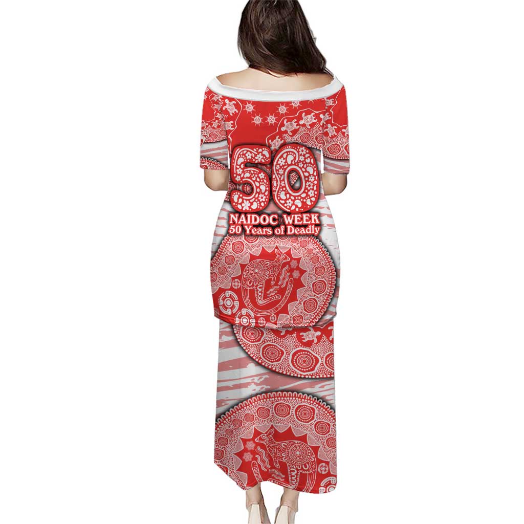 Sydney Swans NAIDOC Week 2026 Family Matching Puletasi and Hawaiian Shirt Australian Aboriginal Dot Art Dreamtime Pattern Style