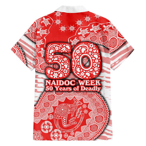 Sydney Swans NAIDOC Week 2026 Family Matching Tank Maxi Dress and Hawaiian Shirt Australian Aboriginal Dot Art Dreamtime Pattern Style