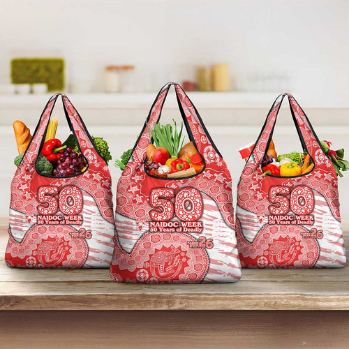 Sydney Swans NAIDOC Week 2026 Grocery Bag Australian Aboriginal Dot Art Dreamtime Pattern Style