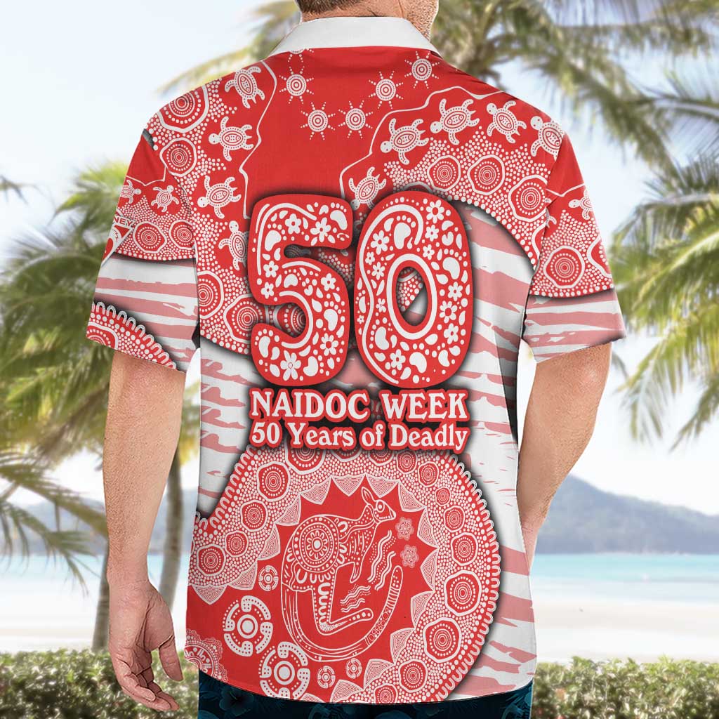 Sydney Swans NAIDOC Week 2026 Hawaiian Shirt Australian Aboriginal Dot Art Dreamtime Pattern Style
