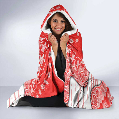 Sydney Swans NAIDOC Week 2026 Hooded Blanket Australian Aboriginal Dot Art Dreamtime Pattern Style