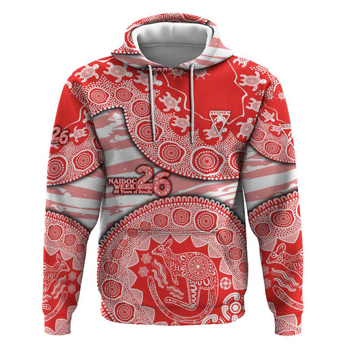 Sydney Swans NAIDOC Week 2026 Hoodie Australian Aboriginal Dot Art Dreamtime Pattern Style
