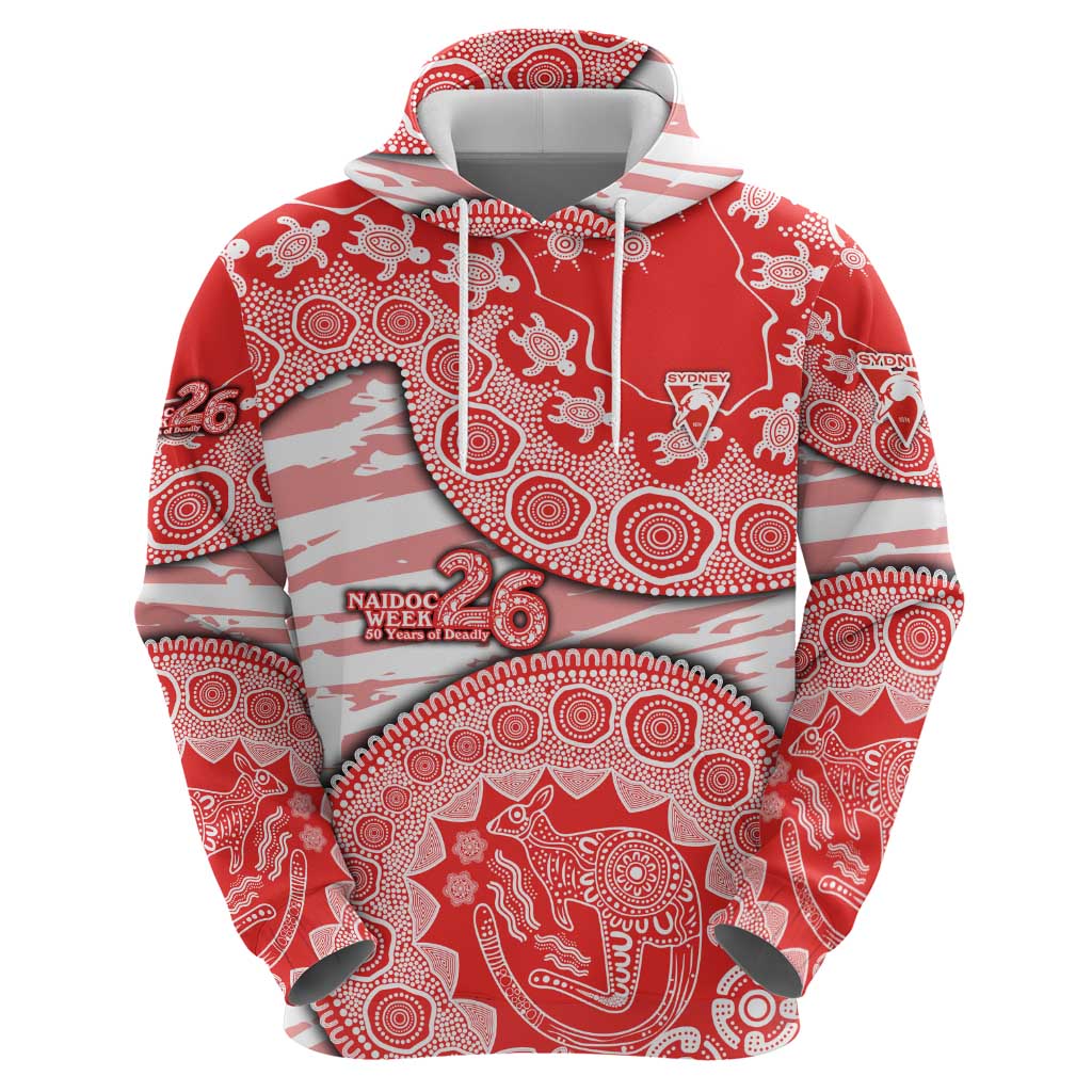 Sydney Swans NAIDOC Week 2026 Hoodie Australian Aboriginal Dot Art Dreamtime Pattern Style