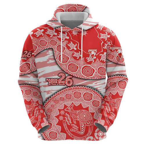 Sydney Swans NAIDOC Week 2026 Hoodie Australian Aboriginal Dot Art Dreamtime Pattern Style