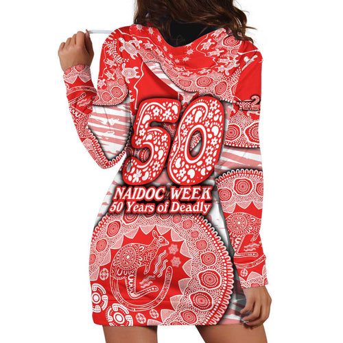 Sydney Swans NAIDOC Week 2026 Hoodie Dress Australian Aboriginal Dot Art Dreamtime Pattern Style