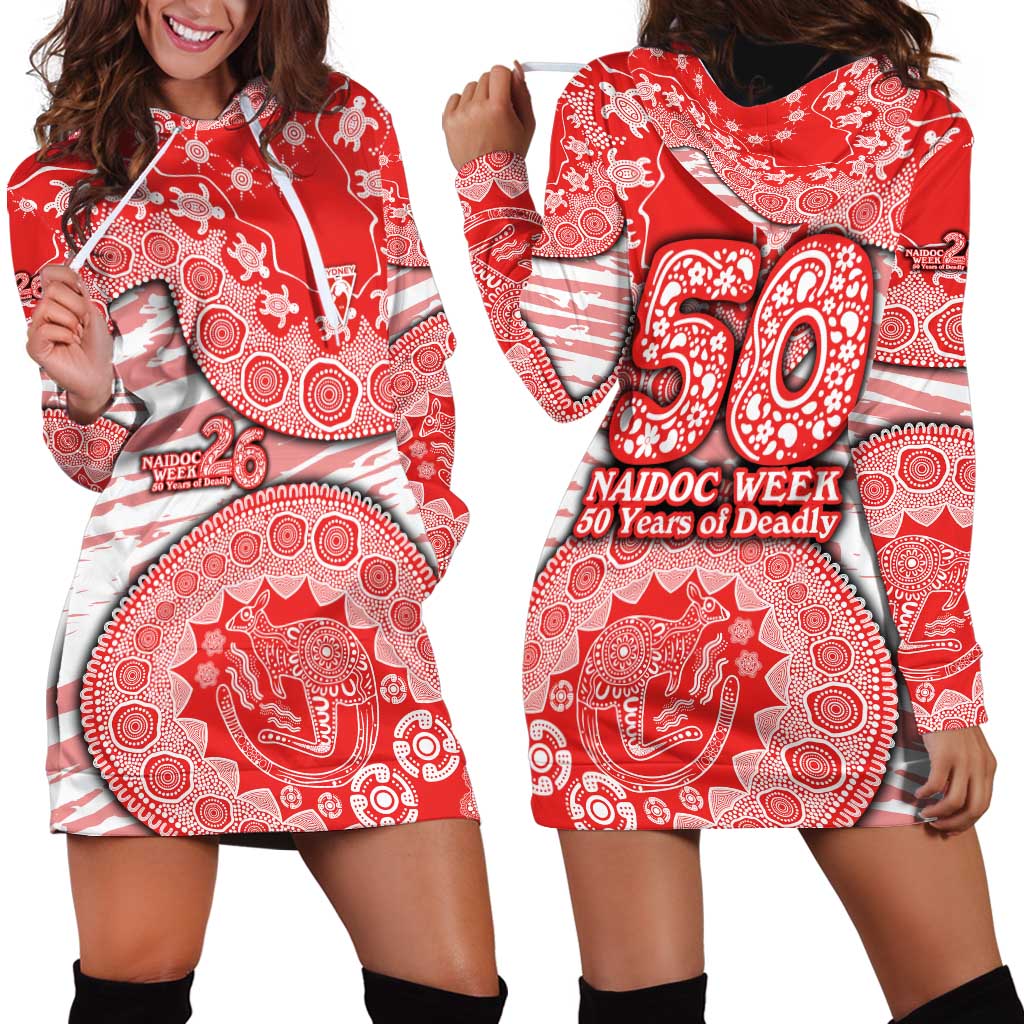 Sydney Swans NAIDOC Week 2026 Hoodie Dress Australian Aboriginal Dot Art Dreamtime Pattern Style