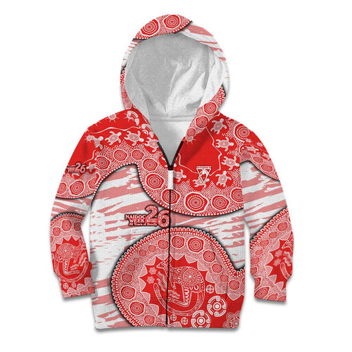 Sydney Swans NAIDOC Week 2026 Kid Hoodie Australian Aboriginal Dot Art Dreamtime Pattern Style