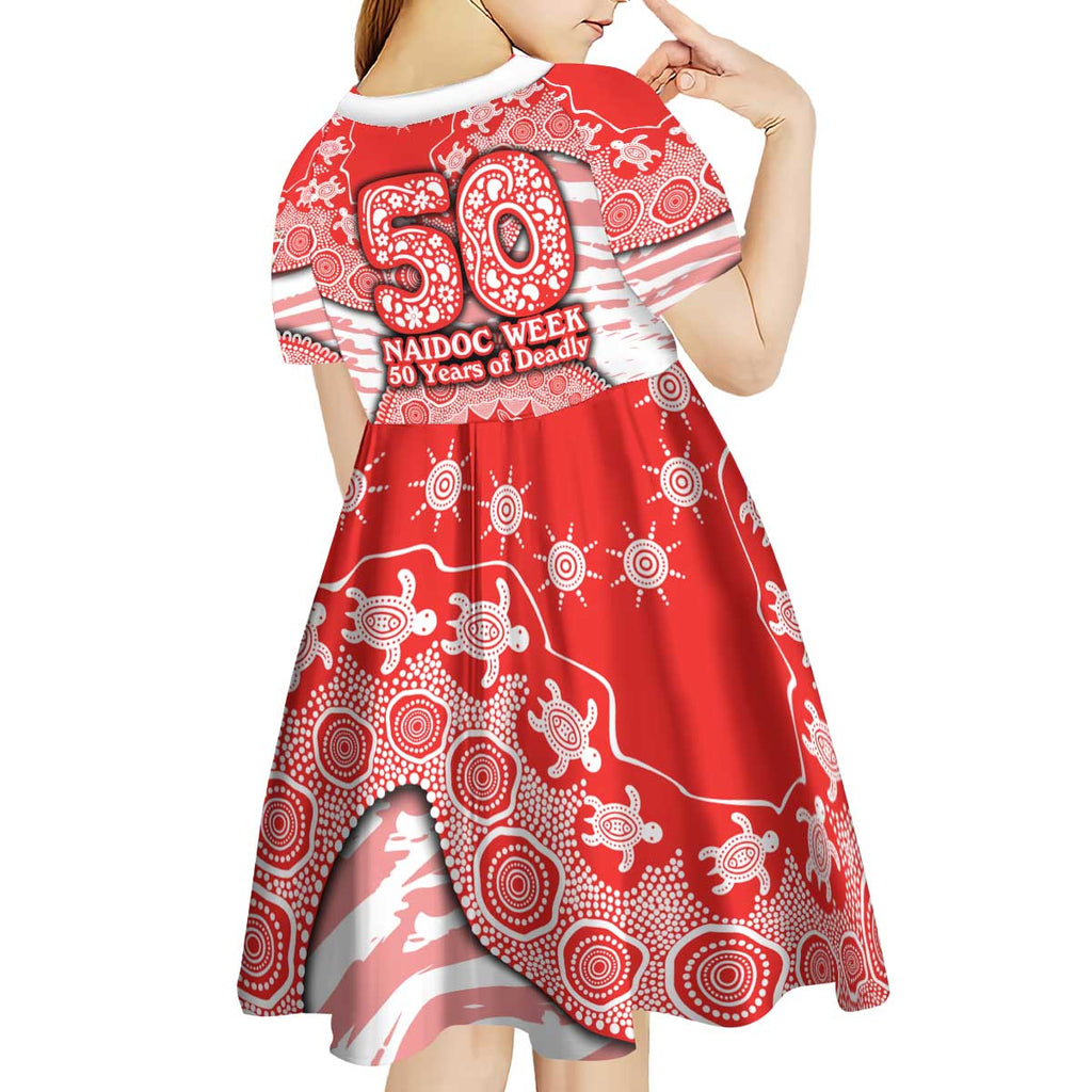 Sydney Swans NAIDOC Week 2026 Kid Short Sleeve Dress Australian Aboriginal Dot Art Dreamtime Pattern Style