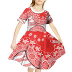 Sydney Swans NAIDOC Week 2026 Kid Short Sleeve Dress Australian Aboriginal Dot Art Dreamtime Pattern Style
