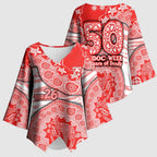 Sydney Swans NAIDOC Week 2026 Kimono Sleeve Blouse Australian Aboriginal Dot Art Dreamtime Pattern Style