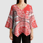 Sydney Swans NAIDOC Week 2026 Kimono Sleeve Blouse Australian Aboriginal Dot Art Dreamtime Pattern Style
