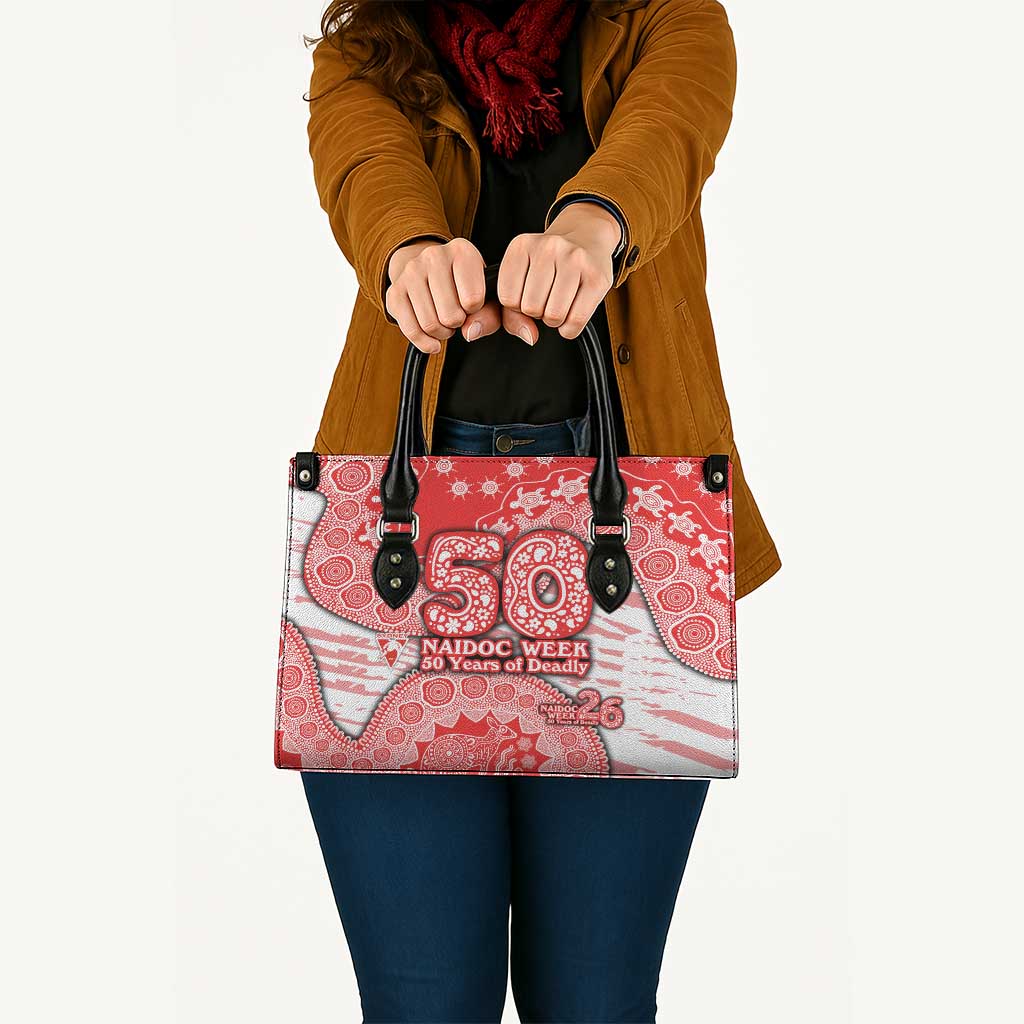Sydney Swans NAIDOC Week 2026 Leather Bag Australian Aboriginal Dot Art Dreamtime Pattern Style
