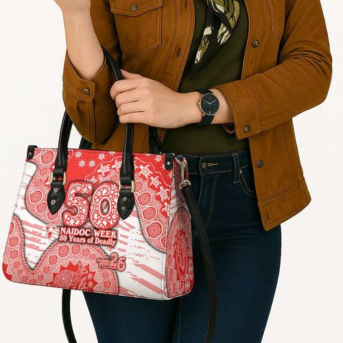 Sydney Swans NAIDOC Week 2026 Leather Bag Australian Aboriginal Dot Art Dreamtime Pattern Style