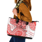 Sydney Swans NAIDOC Week 2026 Leather Tote Bag Australian Aboriginal Dot Art Dreamtime Pattern Style