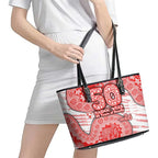 Sydney Swans NAIDOC Week 2026 Leather Tote Bag Australian Aboriginal Dot Art Dreamtime Pattern Style