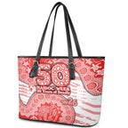 Sydney Swans NAIDOC Week 2026 Leather Tote Bag Australian Aboriginal Dot Art Dreamtime Pattern Style