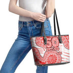 Sydney Swans NAIDOC Week 2026 Leather Tote Bag Australian Aboriginal Dot Art Dreamtime Pattern Style