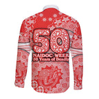 Sydney Swans NAIDOC Week 2026 Long Sleeve Button Shirt Australian Aboriginal Dot Art Dreamtime Pattern Style