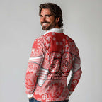 Sydney Swans NAIDOC Week 2026 Long Sleeve Polo Shirt Australian Aboriginal Dot Art Dreamtime Pattern Style