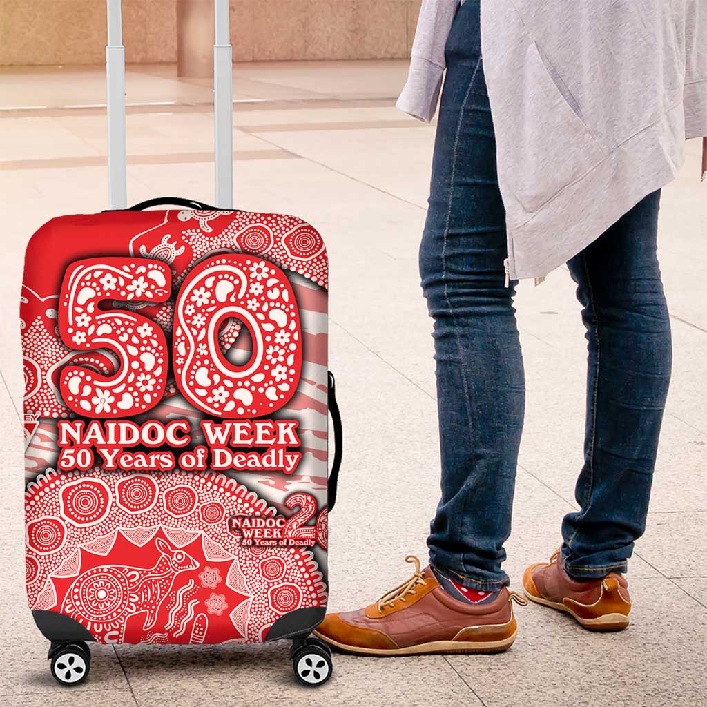 Sydney Swans NAIDOC Week 2026 Luggage Cover Australian Aboriginal Dot Art Dreamtime Pattern Style