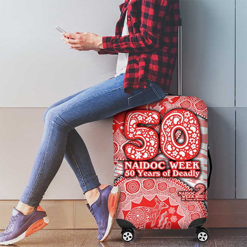 Sydney Swans NAIDOC Week 2026 Luggage Cover Australian Aboriginal Dot Art Dreamtime Pattern Style
