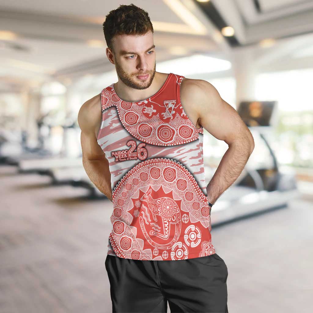 Sydney Swans NAIDOC Week 2026 Men Tank Top Australian Aboriginal Dot Art Dreamtime Pattern Style