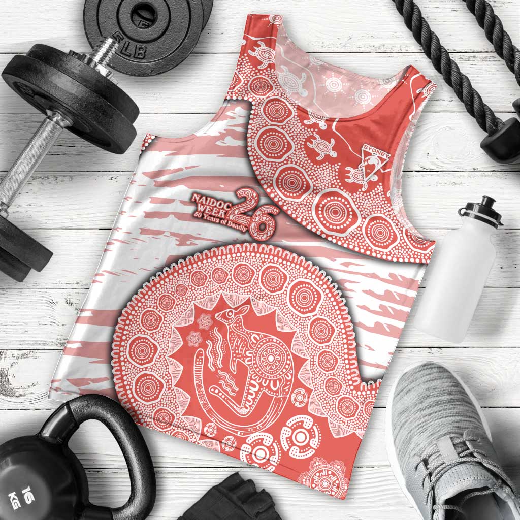 Sydney Swans NAIDOC Week 2026 Men Tank Top Australian Aboriginal Dot Art Dreamtime Pattern Style