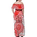 Sydney Swans NAIDOC Week 2026 Off Shoulder Maxi Dress Australian Aboriginal Dot Art Dreamtime Pattern Style