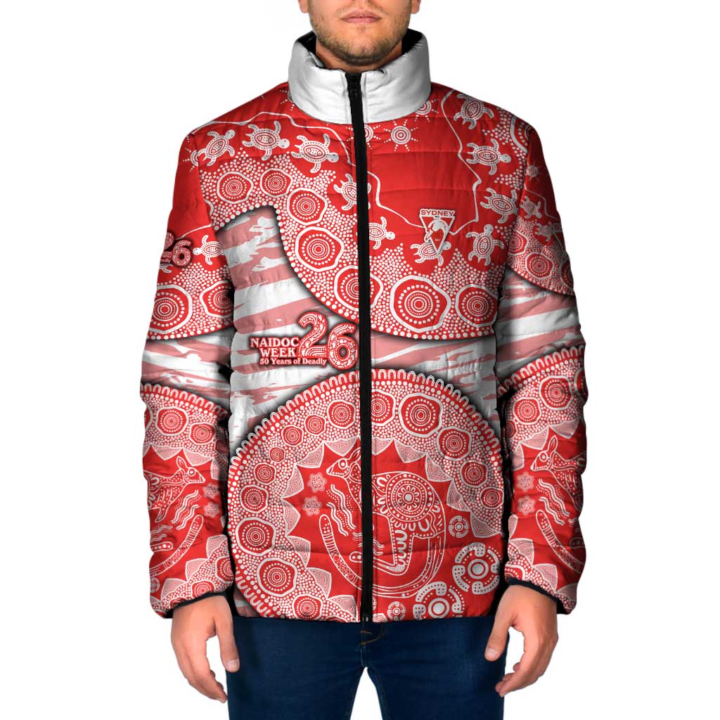Sydney Swans NAIDOC Week 2026 Padded Jacket Australian Aboriginal Dot Art Dreamtime Pattern Style